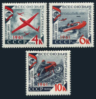 Russia 2497-2499 Blocks/4,MNH.Michel 2503-05. Technical Sports Spartakiad,1961. - Neufs