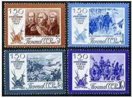 Russia 2636-2639, MNH. Mi 2644-2647. War Of 1812 Against The Napoleon-150. 1962. - Neufs