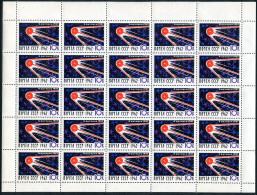 Russia 2653 Sheet/25, MNH. Michel 2661. Launching Of Sputnik, 5th Ann. 1962. - Neufs