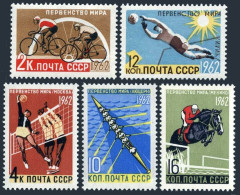 Russia 2603-2607 Blocks/4, MNH. Bicycle, Volleyball, Soccer, Steeplechase. - Unused Stamps