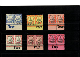 Deutsche Kolonien: 6x  Togo Mit Inschrift Unterrand - Togo