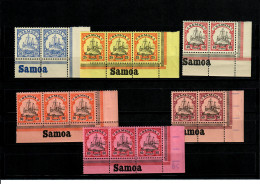 Deutsche Kolonien: Samoa 6x Mit Inschrift Eckrand - Samoa