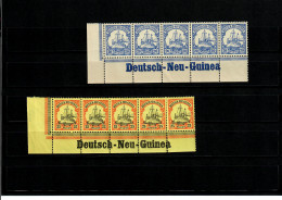 Deutsch-Neu-Guinea, 2x Eckrand Mit Inschrift, 5er Streifen - Nueva Guinea Alemana