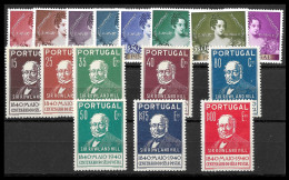 Portugal 1953 AF#786-793 QUeen Maria II Centennary + Portugal 1940 SIR ROWLAND HILL Cat. Yvert N°600/07  BOTH MNH** - Ongebruikt