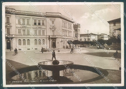 Grosseto Città Piazza Umberto I PIEGATA Foto FG Cartolina JK4452 - Grosseto