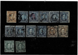 SPAGNA ,"Alfonso XII" ,14 Pezzi Usati ,con Ripetizioni ,qualita Buona - Used Stamps