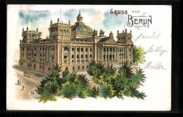 Künstler-AK Berlin-Tiergarten, Reichstagsgebäude  - Tiergarten