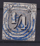 Ziffer ¼ Sgr. Mit Blauem Nummernstempel 358(= Friedrichswerth), Gepr. Pfenninger - Other & Unclassified