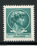 Testa David Di Michelangelo-Prova Stampata Color Verde Carta Fluorescenza Gialla - Varietà E Curiosità