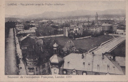 C19- LANDAU  - VUE GENERALE PRISE DE L ' EGLISE CATHOLIQUE - SOUVENIR DE  L ' OCCUPATION  FRANCAISE  - ( 2 SCANS ) - Landau