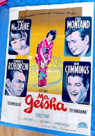 Affiche Orig Ciné MA GEISHA Shirley McLaine Yves Montand 120X160 Illu Grinsson Litho 1962 - Affiches & Posters