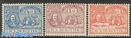 Netherlands 1907 Michiel De Ruyter 3v, Unused (hinged), Transport - Ships And Boats - Nuevos