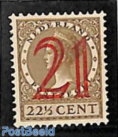 Netherlands 1929 Overprint 1v, Unused (hinged) - Neufs