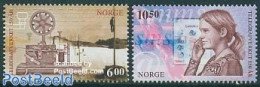 Norway 2005 100 Years Communication 2v, Mint NH, Science - Telecommunication - Telephones - Unused Stamps