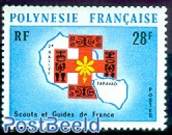 French Polynesia 1971 Scouting 1v, Mint NH, Sport - Various - Scouting - Maps - Neufs