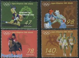 Portugal 1996 Olympic Games Centennial 4v, Mint NH, Nature - Sport - Horses - Athletics - Boxing - Olympic Games - Nuovi