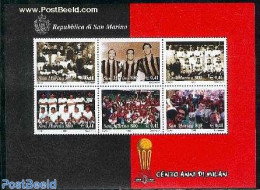 San Marino 1999 AC Milan S/s, Mint NH, Sport - Football - Unused Stamps