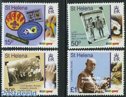 Saint Helena 2007 Scouting Centenary 4v, Mint NH, Science - Sport - Weights & Measures - Scouting - St. Helena