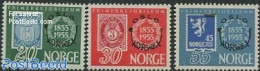 Norway 1955 Oslo Norwex Overprints 3v, Mint NH, 100 Years Stamps - Philately - Stamps On Stamps - Nuovi