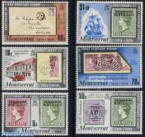 Montserrat 1976 Stamp Centenary 6v, Mint NH, Transport - 100 Years Stamps - Post - Stamps On Stamps - Ships And Boats - Post