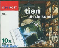 Netherlands 1999 Tien Uit De Kunst Hang-pack, Wrong Colours On Cove, Mint NH, Stamp Booklets - Art - Paintings - Nuevos