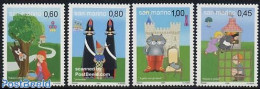 San Marino 2004 Fairy Tales 4v, Mint NH, Nature - Cats - Art - Children's Books Illustrations - Fairytales - Ungebraucht