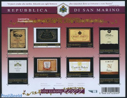 San Marino 2007 European Wines 8v M/s, Mint NH, Nature - Wine & Winery - Nuovi