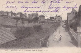 76) MESNIL  VAL - L ' ANCIENNE ROUTE DU TREPORT - ( ANIMEE - 2 SCANS ) - Mesnil-Val