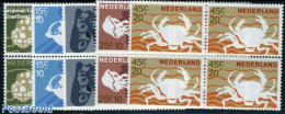 Netherlands 1967 Marine Life 5v, Blocks Of 4 [+], Mint NH, Nature - Shells & Crustaceans - Crabs And Lobsters - Ongebruikt