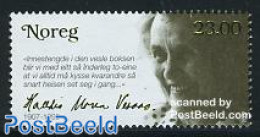 Norway 2007 Halldis Moren Vesaas 1v, Mint NH, Art - Authors - Handwriting And Autographs - Nuevos