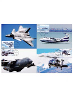 China Maximum Card，2021-6 Chinese Aircraft, J-20 Y-20，4 pcs - Maximum Cards