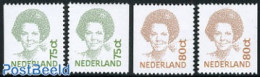 Netherlands 1991 Definitives From Booklets 1 Side Imperforated 4v, Mint NH - Neufs