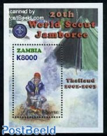 Zambia 2002 World Jamboree S/s, Mint NH, Sport - Scouting - Zambia (1965-...)