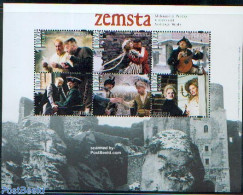 Poland 2002 Film 6v M/s, Mint NH, Performance Art - Film - Movie Stars - Music - Musical Instruments - Ongebruikt