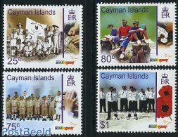 Cayman Islands 2007 Scouting Centenary 4v, Mint NH, Nature - Science - Sport - Flowers & Plants - Weights & Measures -.. - Caimán (Islas)