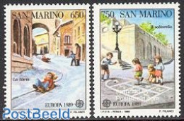 San Marino 1989 Europa 2v (from S/s), Mint NH, History - Various - Europa (cept) - Toys & Children's Games - Unused Stamps