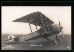 Foto-AK Sanke Nr. 285: Ago-Doppeldecker, Flugzeug  - 1914-1918: 1ère Guerre