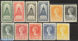 Netherlands 1923 Silver Jubilee 11v, Unused (hinged), History - Kings & Queens (Royalty) - Nuevos