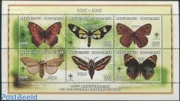 Togo 1997 Scouting/moth 6v M/s, Mint NH, Nature - Sport - Butterflies - Scouting - Togo (1960-...)