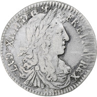 France, Louis XIV, 1/12 Écu Au Buste Juvénile, 1662, Montpellier, Argent, TTB - 1643-1715 Luis XIV El Rey Sol