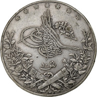 Égypte, Abdul Hamid II, 10 Qirsh, 1884/AH1293, Berlin, Argent, TTB, KM:295 - Egipto