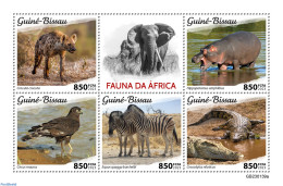 Guinea Bissau 2023 African Fauna, Mint NH, Nature - Birds Of Prey - Crocodiles - Elephants - Hippopotamus - Zebra - Wi.. - Guinée-Bissau