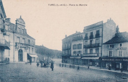 A24-47) FUMEL (LOT ET GARONNE) PLACE DU MARCHE - ANIMEE - MERCERIE CACH - ( 2 SCANS ) - Fumel