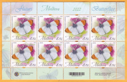 2022  Moldova Moldavie Sheet  „Butterflies”  Anthocharis Cardamines. Nominal Value Of Stamp: 8,15 L Mint - Papillons