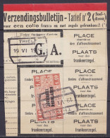 Belgique - Timbre Journeaux JO38 Càd Chemin De Fer [THIELT /19 VI 1932] Sur Fragment De Bulletin D'expédition (timbre Ra - Zeitungsmarken [JO]
