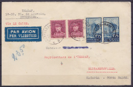 L. Par Avion Affr. 2x N°324 + 2x N°389 Càd BRUXELLES-BRUSSEL /22-1-1935 Pour ELISABETHVILLE Katanga Congo Belge Via LE C - 1931-1934 Chepi