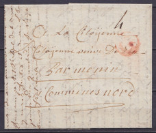 L. Datée 7 Septembre 1795 De GAND Pour COMMINES NORD - Marque (G) - Port "4" - 1794-1814 (Période Française)