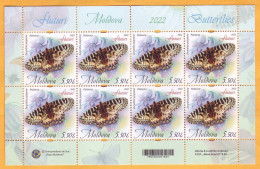 2022  Moldova Moldavie Sheet  „Butterflies”  Zerynthia Polyxena. Nominal Value Of Stamp: 5,50 L Mint - Papillons