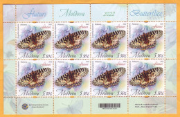 2022  Moldova Moldavie Sheet  „Butterflies”  Zerynthia Polyxena. Nominal Value Of Stamp: 5,50 L Mint - Vlinders
