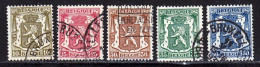 Belgique 1936 Yvert 420 - 423 / 426 (o) B Oblitere(s) - 1929-1937 Heraldischer Löwe